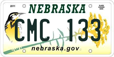 NE license plate CMC133
