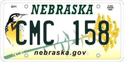 NE license plate CMC158