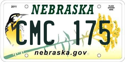 NE license plate CMC175