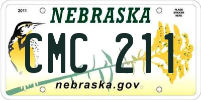 NE license plate CMC211
