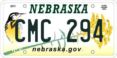 NE license plate CMC294