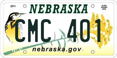NE license plate CMC401
