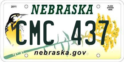 NE license plate CMC437