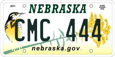 NE license plate CMC444