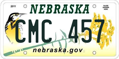NE license plate CMC457