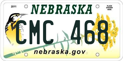 NE license plate CMC468