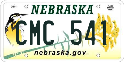 NE license plate CMC541