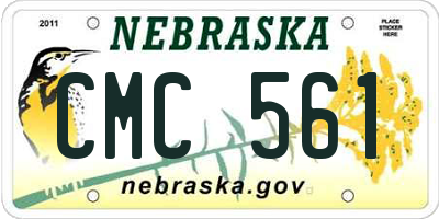 NE license plate CMC561