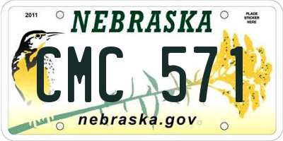 NE license plate CMC571