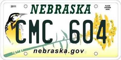 NE license plate CMC604