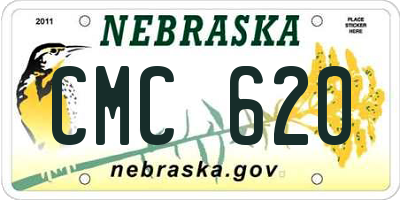 NE license plate CMC620
