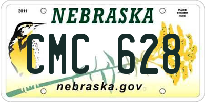 NE license plate CMC628