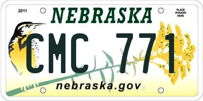 NE license plate CMC771