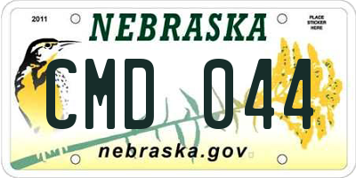 NE license plate CMD044