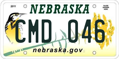 NE license plate CMD046