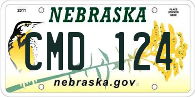 NE license plate CMD124