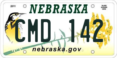NE license plate CMD142