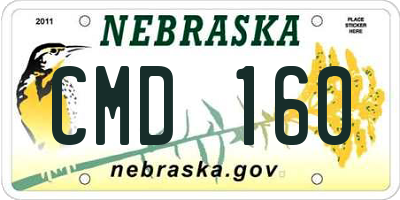 NE license plate CMD160