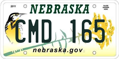 NE license plate CMD165