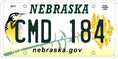 NE license plate CMD184
