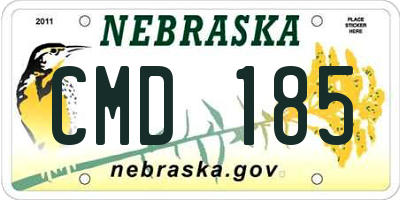 NE license plate CMD185