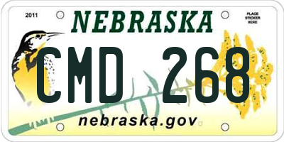 NE license plate CMD268