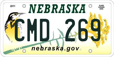 NE license plate CMD269