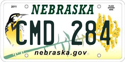 NE license plate CMD284