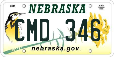 NE license plate CMD346