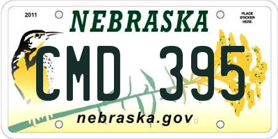 NE license plate CMD395