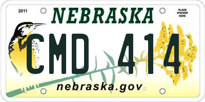 NE license plate CMD414