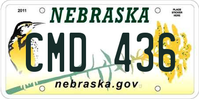 NE license plate CMD436
