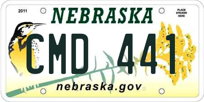 NE license plate CMD441