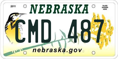 NE license plate CMD487