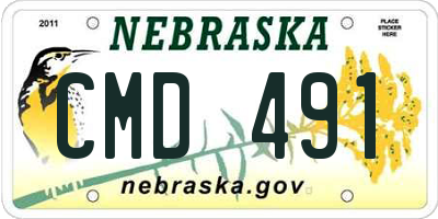 NE license plate CMD491
