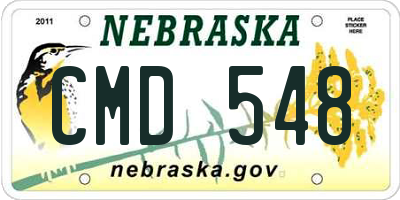 NE license plate CMD548