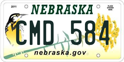 NE license plate CMD584