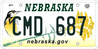 NE license plate CMD687