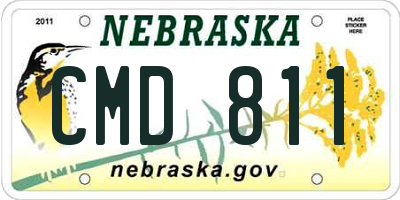 NE license plate CMD811