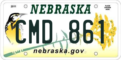 NE license plate CMD861