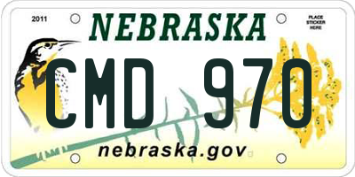 NE license plate CMD970