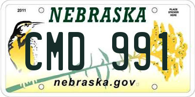 NE license plate CMD991