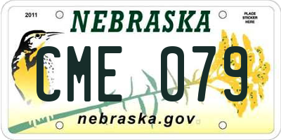 NE license plate CME079