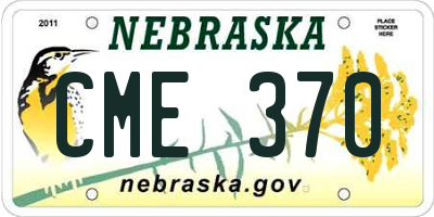 NE license plate CME370