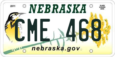 NE license plate CME468