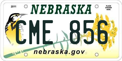NE license plate CME856