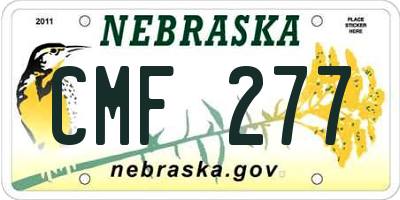 NE license plate CMF277