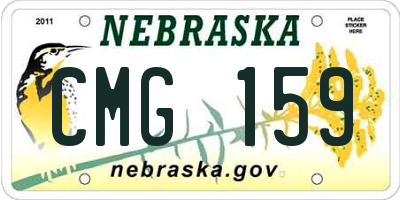 NE license plate CMG159