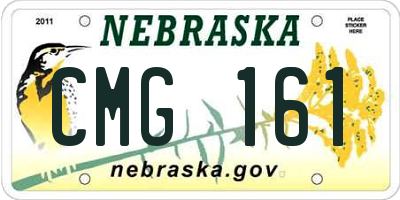 NE license plate CMG161
