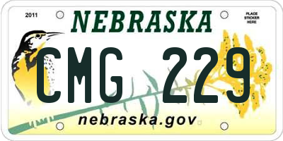 NE license plate CMG229